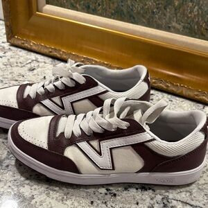 Vans women’s White and Brown Sneakers